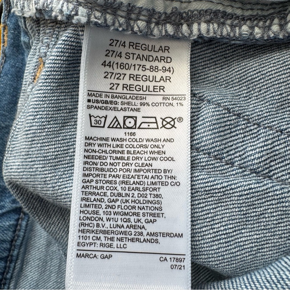 GAP Loose High Rise Jeans Distressed Light Indigo. Women’s 4/27 (actual 27X28) - Picture 8 of 12